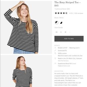 Everlane Boxy Striped Shirt